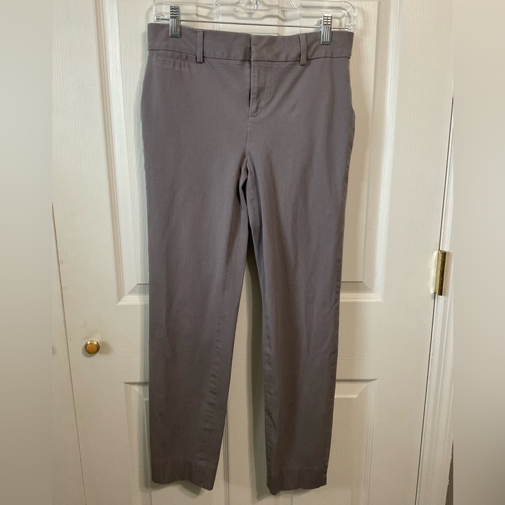 Crown & Ivy pants. Straight leg. Flat front. Gray. Size 4